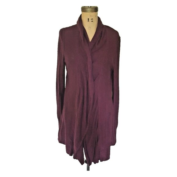Free People cardigan sweater duster violet cotton blend  sz. M - Picture 1 of 10